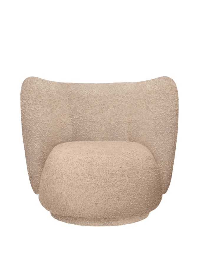 FERM LIVING fotel obrotowy RICO Raw Bouclé – natural.png
