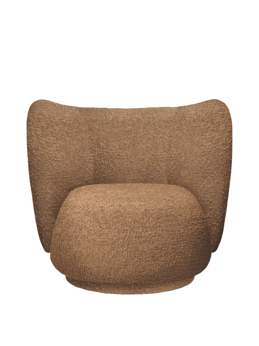 FERM LIVING fotel wypoczynkowy RICO Raw Bouclé – tan.png