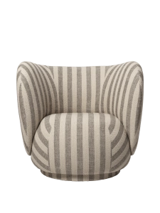 FERM LIVING fotel obrotowy RICO Louisiana – sand/off-white