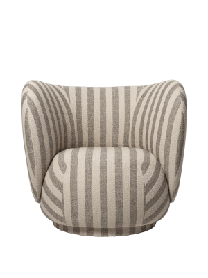 FERM LIVING fotel obrotowy RICO Louisiana – sand/off-white