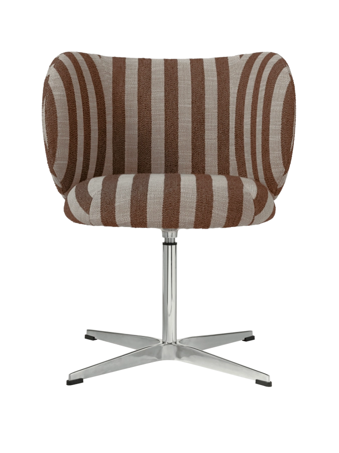 FERM LIVING krzesło obrotowe do jadalni RICO Louisiana – sand/chocolate.png