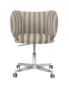 FERM LIVING krzesło obrotowe z kółkami do jadalni RICO Louisiana – sand/off-white