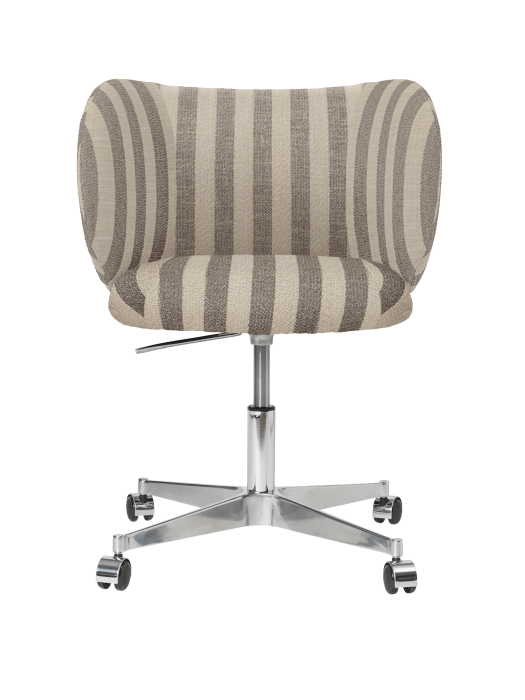 FERM LIVING krzesło obrotowe z kółkami do jadalni RICO Louisiana – sand/off-white.png