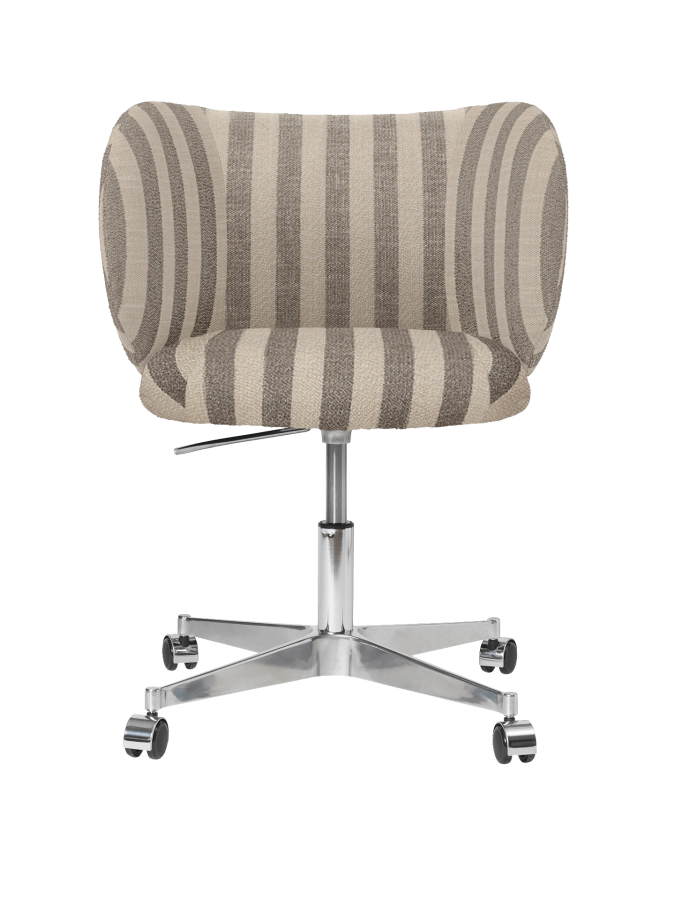 FERM LIVING krzesło obrotowe z kółkami do jadalni RICO Louisiana – sand/off-white.png