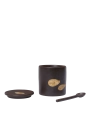 FERM LIVING pojemnik z łyżeczką KOYO – dark brown/buff.png