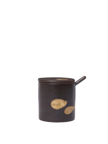 FERM LIVING pojemnik z łyżeczką KOYO – dark brown/buff