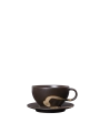 FERM LIVING filiżanka ze spodkiem KOYO – dark brown/buff.png