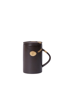 FERM LIVING kubek do herbaty z zaparzaczem KOYO – dark brown/buff