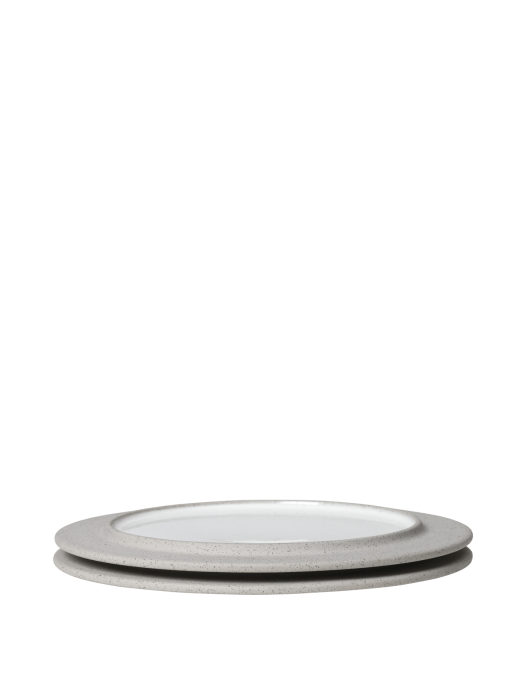 FERM LIVING zestaw 2 sztuk talerzy deserowych SONAE Ø22 – grey/white.png