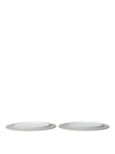 FERM LIVING zestaw 2 sztuk talerzy deserowych SONAE Ø22 – grey/white