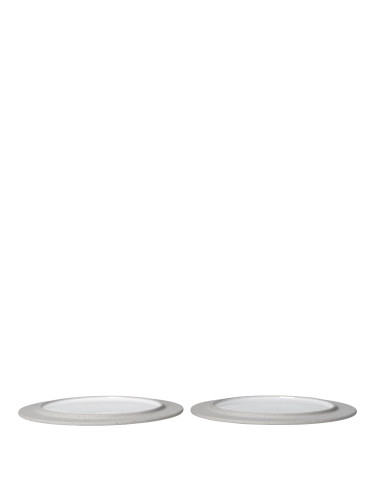 FERM LIVING zestaw 2 sztuk talerzy deserowych SONAE Ø22 – grey/white