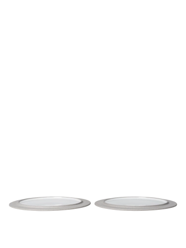 FERM LIVING zestaw 2 sztuk talerzy deserowych SONAE Ø25 – grey/white