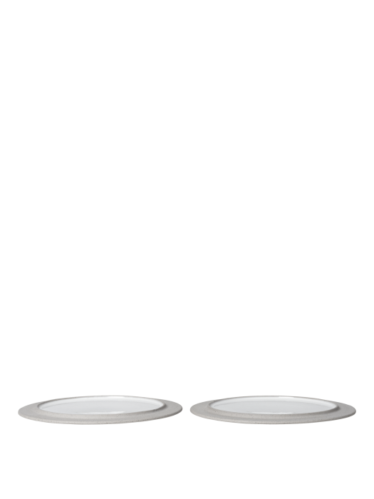 FERM LIVING zestaw 2 sztuk talerzy deserowych SONAE Ø25 – grey/white.png