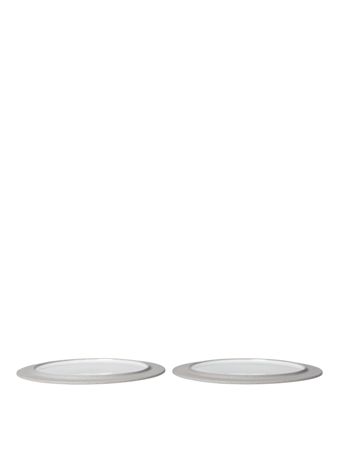 FERM LIVING zestaw 2 sztuk talerzy deserowych SONAE Ø25 – grey/white.png