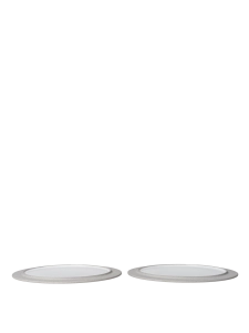 FERM LIVING zestaw 2 sztuk talerzy deserowych SONAE Ø28 – grey/white