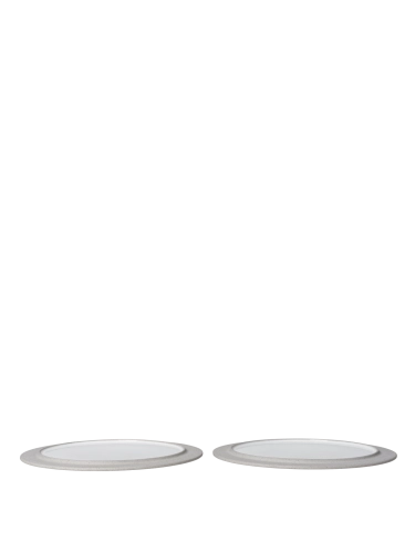 FERM LIVING zestaw 2 sztuk talerzy deserowych SONAE Ø28 – grey/white
