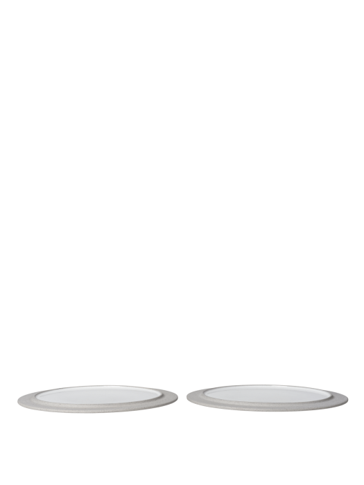 FERM LIVING zestaw 2 sztuk talerzy deserowych SONAE Ø28 – grey/white.png