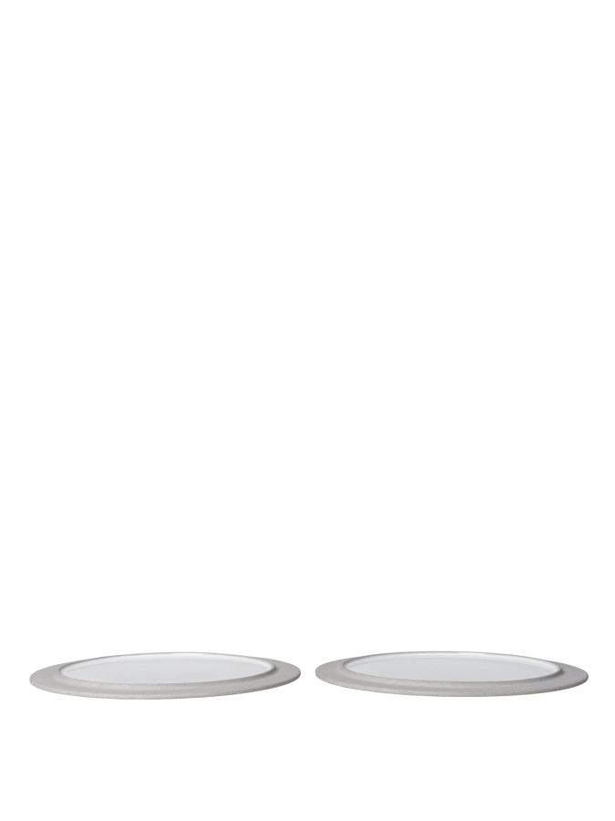 FERM LIVING zestaw 2 sztuk talerzy deserowych SONAE Ø28 – grey/white.png