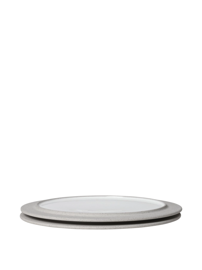 FERM LIVING zestaw 2 sztuk talerzy deserowych SONAE Ø28 – grey/white.png