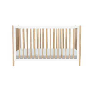 THEO BEBE - Łóżeczko rattanowe Oceania Evolutive 60 x 120 - kolor biały