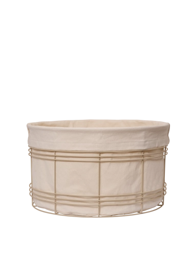 FERM LIVING kosz FIO niski – kaszmirowy/naturalny