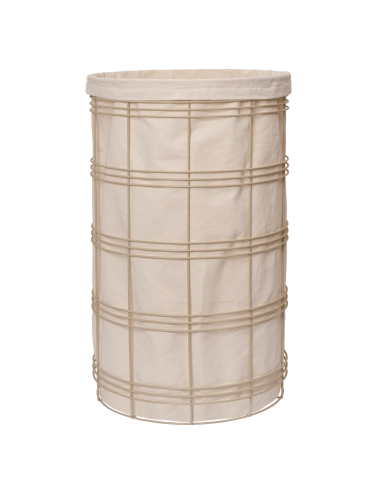 FERM LIVING kosz na pranie FIO – kaszmirowy/naturalny