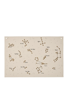 FERM LIVING mapa tekstylna CONSTELLATION – naturalny