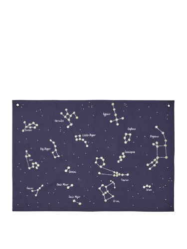 FERM LIVING mapa tekstylna CONSTELLATION – granatowy