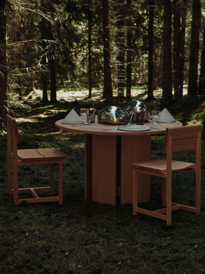 FERM LIVING okrągła rzeźba BELLURE – srebrny.jpeg