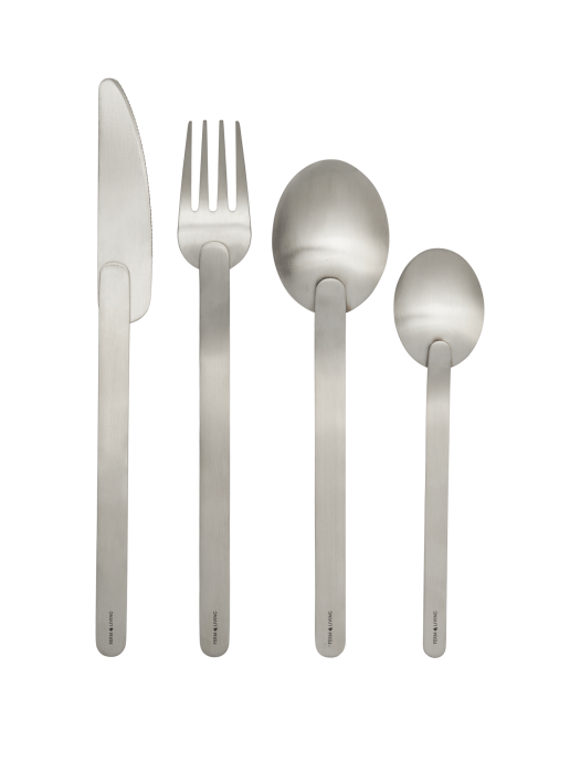 FERM LIVING zestaw 4 sztuk sztućców STELO – szczotkowana stal nierdzewna.png