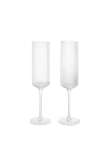 FERM LIVING kieliszki do szampana RIPPLE (2 szt.) przezroczyste