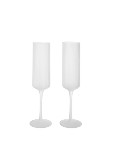 FERM LIVING kieliszki do szampana RIPPLE (2 szt.) mrożone szkło