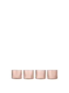 FERM LIVING szklanki  RIPPLE LOW pudrowy róż (4 szt.)