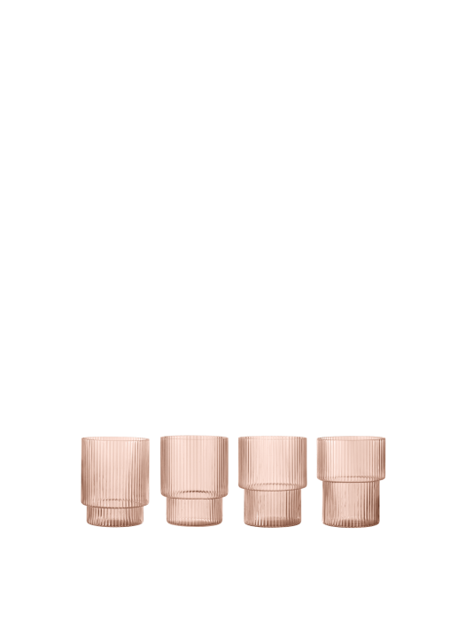 FERM LIVING szklanki RIPPLE pudrowy róż zestaw 4 szt..png