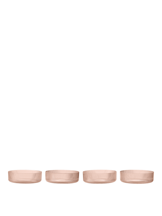 FERM LIVING miseczka RIPPLE SERVING pudrowy róż, zestaw 4 szt..png
