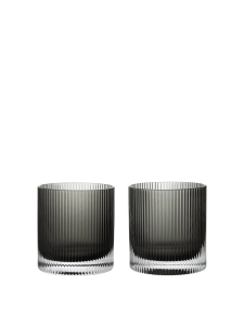 FERM LIVING szklanka RIPPLE TUMBLER dymiona zestaw 2 sztuk