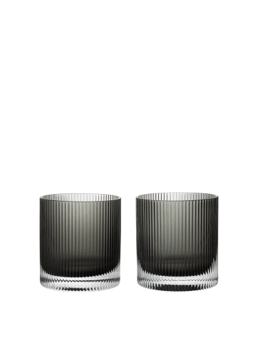 FERM LIVING szklanka RIPPLE TUMBLER dymiona zestaw 2 sztuk.png