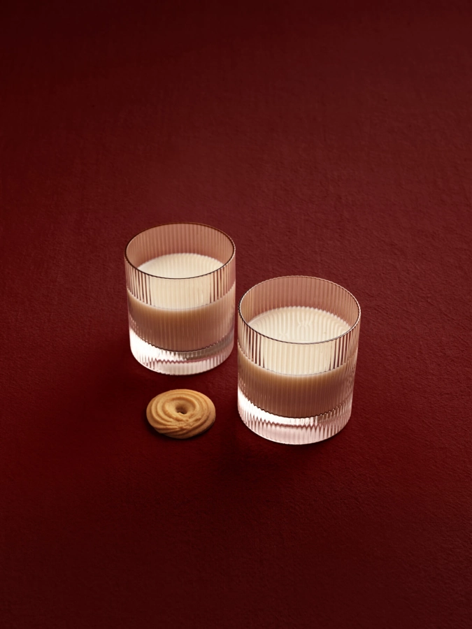 FERM LIVING szklanka RIPPLE TUMBLER pudrowy róż zestaw 2 sztuk.jpg