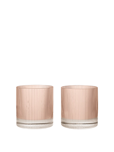 FERM LIVING szklanka RIPPLE TUMBLER pudrowy róż zestaw 2 sztuk.png
