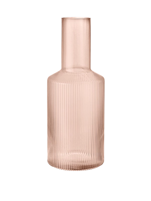 FERM LIVING karafka RIPPLE pudrowy róż
