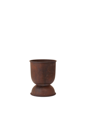 FERM LIVING doniczka HOURGLASS rdzawa XS 