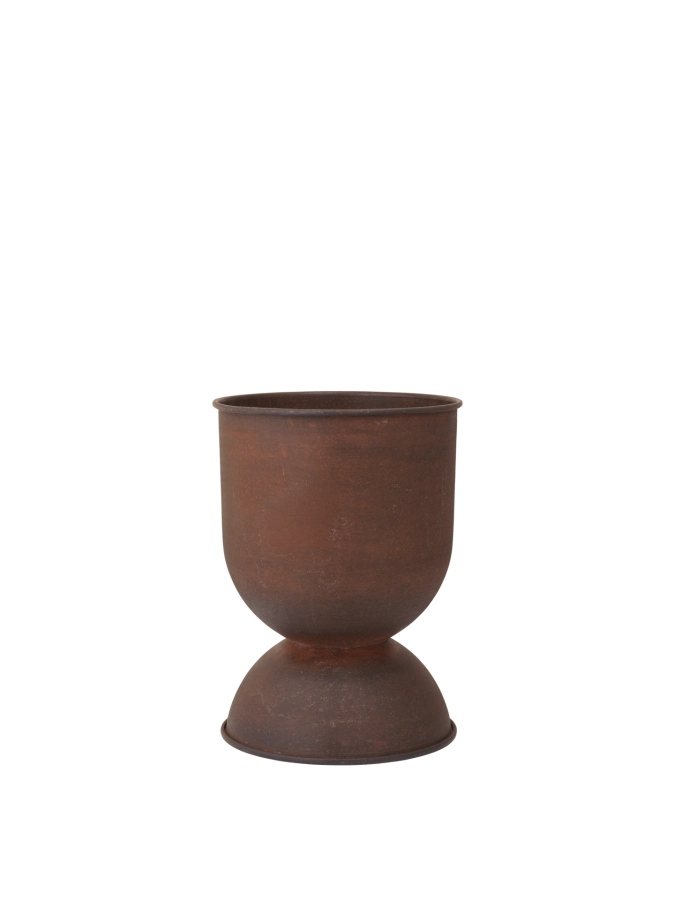 FERM LIVING doniczka HOURGLASS rdzawa S.png