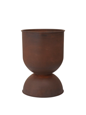 FERM LIVING doniczka HOURGLASS rdzawa M