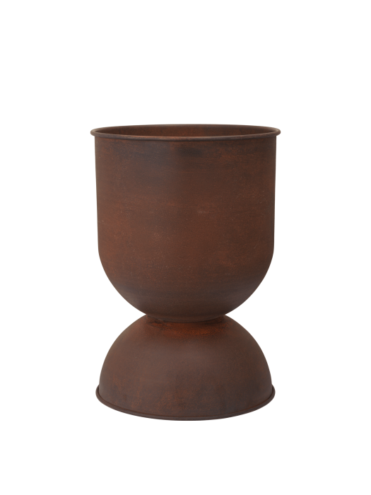 FERM LIVING doniczka HOURGLASS rdzawa M.png