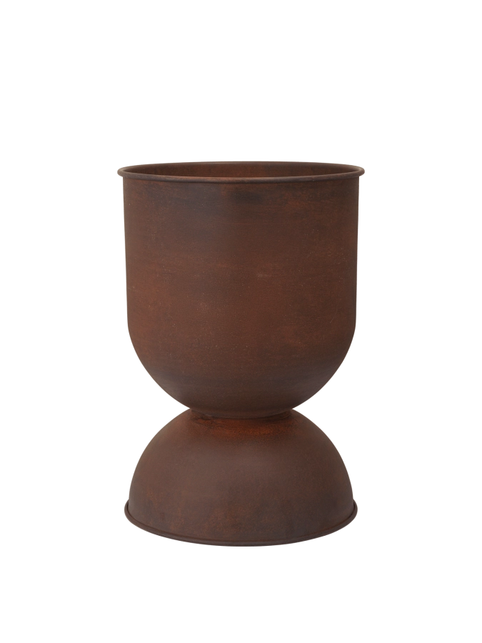 FERM LIVING doniczka HOURGLASS rdzawa M.png
