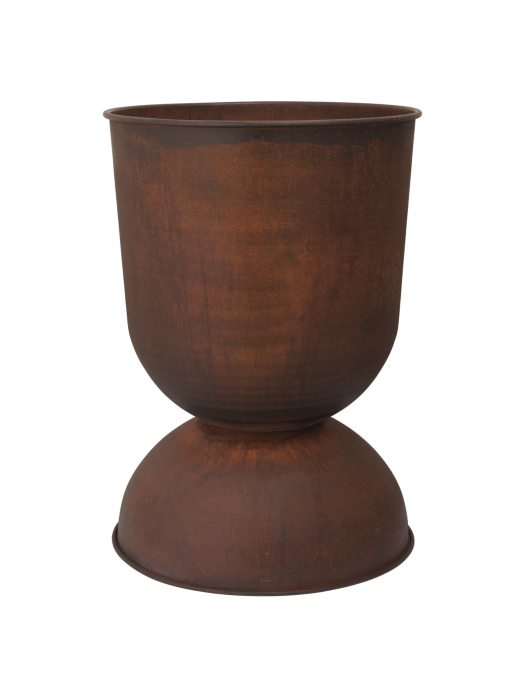 FERM LIVING doniczka HOURGLASS rdzawa L.png