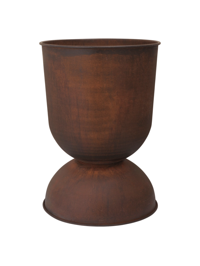 FERM LIVING doniczka HOURGLASS rdzawa L.png
