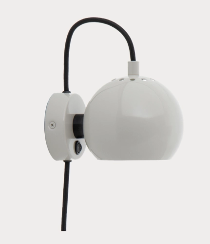 FRANDSEN lampa ścienna BALL MAGNET błyszcząca, bladoszara