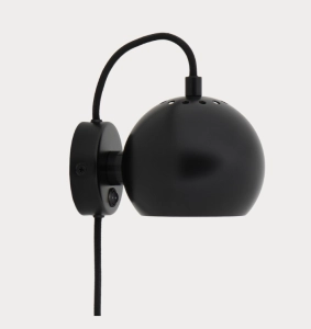 FRANDSEN lampa ścienna BALL MAGNET black mat