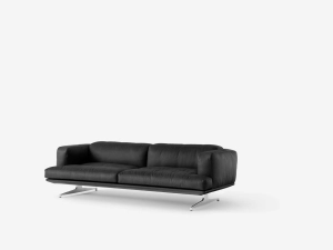 &Tradition sofa INLAND AV23 noble lather black | polished aluminium | ekspozycja